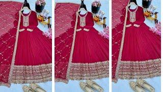 ️Most Beautiful Plain Anarkali Suit Design ideas For Girls 2025 Umbrella Frock Dress Design#Gown