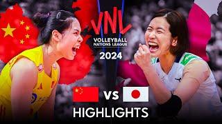  JAPAN vs CHINA  | Highlights | Women's VNL 2024