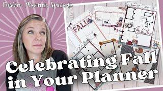 Celebrating Fall in Your Planner || Custom Planner Spreads