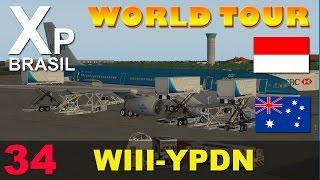 X Plane 10 - World Tour  - #34 WIII-YPDN - Jakarta/Darwin -  Falta de combustível