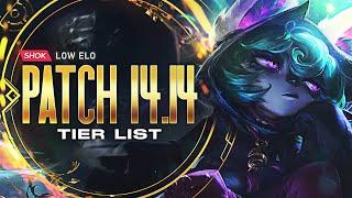 14.14 MID LANE LOW ELO TIER LIST (PLAT AND BELOW)