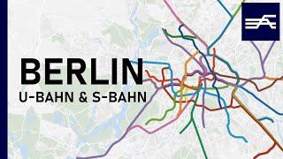 Evolution of the Berlin Rapid Transit (U-Bahn, S-Bahn) 1902-2021 (geographic map)