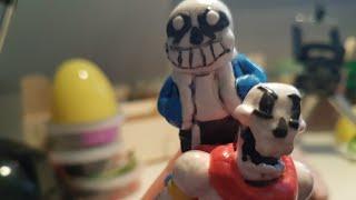 Undertale Sans and Papyrus clay figures