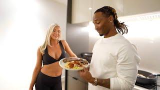 FEEDING MY STARVING FIANCE (COOKING HIS FAVORITE MEAL)