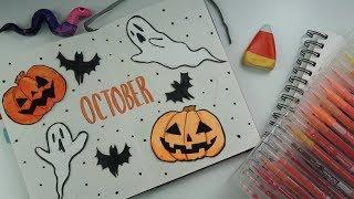 ASMR | October 2019 | Plan With Me! & Paint With Me! (Relaxing Bullet Journal Design)