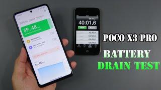 Poco X3 Pro 40 minutes battery drain test