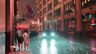 ПОГОДА В МОСКВЕ 11.08.2021 - СИЛЬНЫЙ ЛИВЕНЬ / WALKING MOSCOW IN THE RAIN