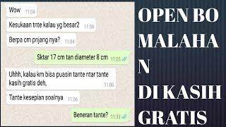 OPEN BO MALAHAN DI KASIH GRATIS SAMA TANTE #PRANK TAKS LEWAT WA