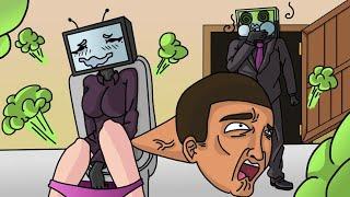 TV Woman FARTED in front of a TV MAN?! |Skibidi toilet animation