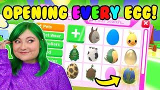 OPENING ONE OF *EVERY SINGLE EGG* in ADOPT ME ROBLOX! HATCHING LEGENDARY PETS! *EXPENSIVE UNBOXING*