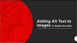 Adding Alt Text to Images in Adobe Acrobat