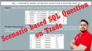 SQL Interview Questions and answers Part 20 |  SQL Scenario based Interview Question and Answer