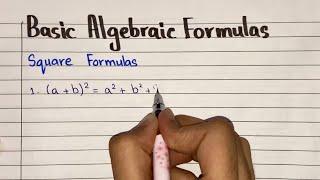 Basic Algebraic formulas | Easy and simple list of basic algebraic formulas | for all grades