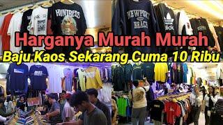 SEKARANG HARGA BAJU KAOS CUMA 10 RIBU THRIFTING DI BLOK 3 PASAR SENEN