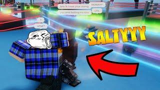 TROLLING Salty Freedom Player With Basic HIS FRIEND THEN CAME TO DEFEND HIM | Untitled Boxing Game