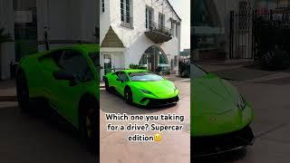 Which one you taking for a drive  supercar heaven #luxurycar #supercars#lambo#lamborghini