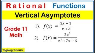 Math 11 Vertical asymptotes of Rational function #howtosolveverticalasymptote #verticalasymptote