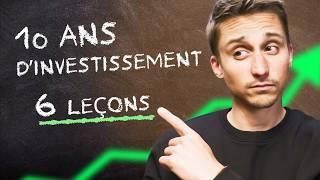 Mes 6 leçons pour devenir un meilleur investisseur