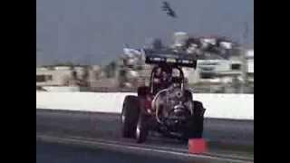 The Winged Express Crashes at Famoso Dragstrip