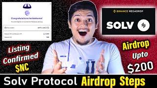 Airdrop Upto $200 - Binance Megadrop SOLV Protocol & NodePay Listing TGE | Airdrop Step 2024