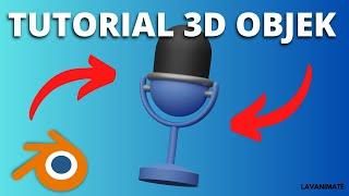 TUTORIAL MODELING 3D MIC DI BLENDER | TUTORIALPEMULA BLENDER 3D