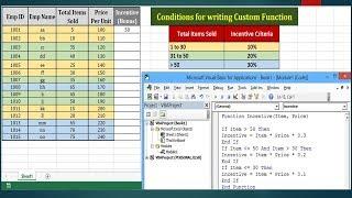 Create Custom Function in Excel 2013 - VBA for User Defined Function