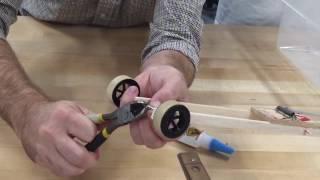 Mousetrap Car - Attach rear axle hook: OLD Version