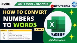 How To Convert Numbers Into Words In Excel