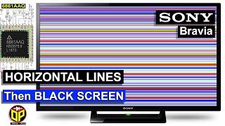 Horizontal lines then Black Screen Problem on Sony Bravia LED TV Screen | HV320WHB-N5M Panel Repair