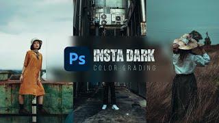 Insta Dark Color Grading | Photoshop Tutorial | Camera raw filter