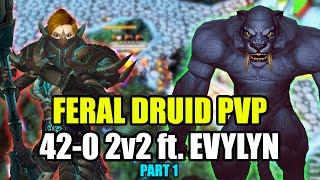 WoD 6.2.2 Feral Druid PvP: Feral/Fury Warrior 2v2 42-0 ft. Evylyn #1 [World of Warcraft 6.2]