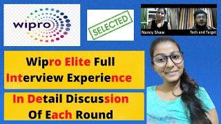 WIPRO Elite Interview Experience | Nancy Non-CS Selected | All Interview Questions 