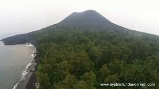 Krakatau Volcano - aerial view from drone 2015 - HD footage