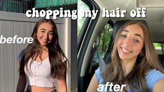 chopping my hair off vlog