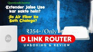 Kya D link wifi router Jio Air Fiber Se Conect hoga? || D Link N300 Unboxing & Review | CGT