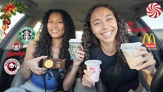 trying NEW holiday fast food items w/ my bestie
