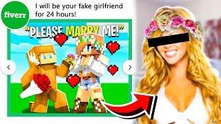 So I HIRED a GIRL on FIVERR To Get MARRIED in Minecraft for 24 HOURS!