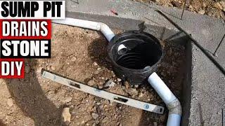 Installing sump pit footing drains & stone in new construction basement for beginners