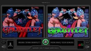 Gauntlet (Arcade vs Sega Genesis) Side by Side Comparison (Arcade vs Mega Drive)