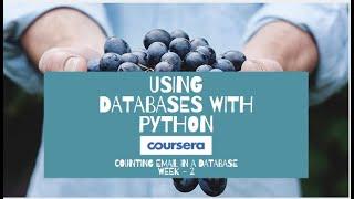 Counting Email in a Database in using database with python  copy code from description #solutionbank
