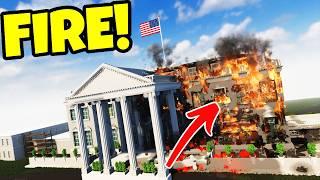 White House vs HUGE FIRE Destruction! Teardown Gameplay