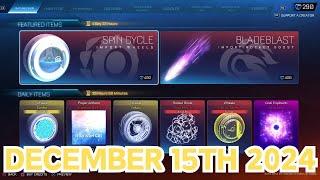 Rocket League ITEM SHOP Daily #75 (15th December 2024) *NEW* Spin Cycle Wheel & Bladeblast Boost!