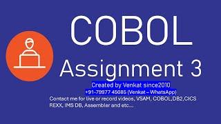 COBOL Assignment 3 | Variables Initialize VALUE Fixing COBOL errors