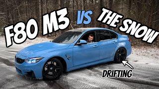 BMW M3 Snow Drifting