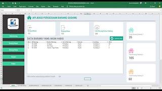 FULL TUTORIAL PEMBUATAN APLIKASI SEDERHANA PERSEDIAAN BARANG GUDANG - VBA EXCEL