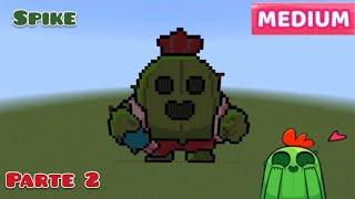 Minecraft: Spike di Brawl Stars pixel art tutorial (parte 2/2)