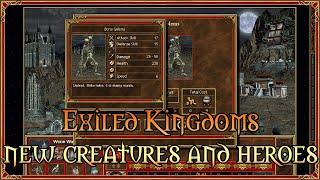 Exiled Kingdoms - Horn of the Abyss mod with edited town screens, new creatures and heroes