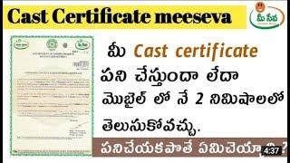 How to check CAST CERTIFICATE Online status/TS/AP on your mobile.