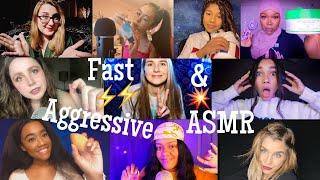 ASMR | Fast And Aggressive Triggers COLLAB