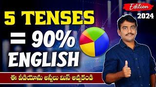 ఈ 5 tenses నేర్చుకున్న చాలు 90% ఇంగ్లీష్ మాట్లాడొచ్చు || Tenses in telugu || Easy Spoken English